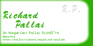 richard pallai business card